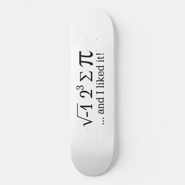 Skateboard J'ai mangé une tarte et j'ai aimé ça Typographie (Recto)