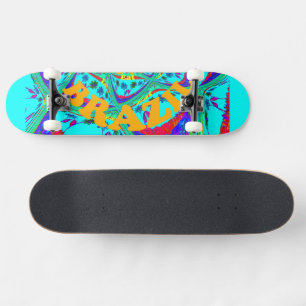 Skateboard J'aime le Brésil Amusant