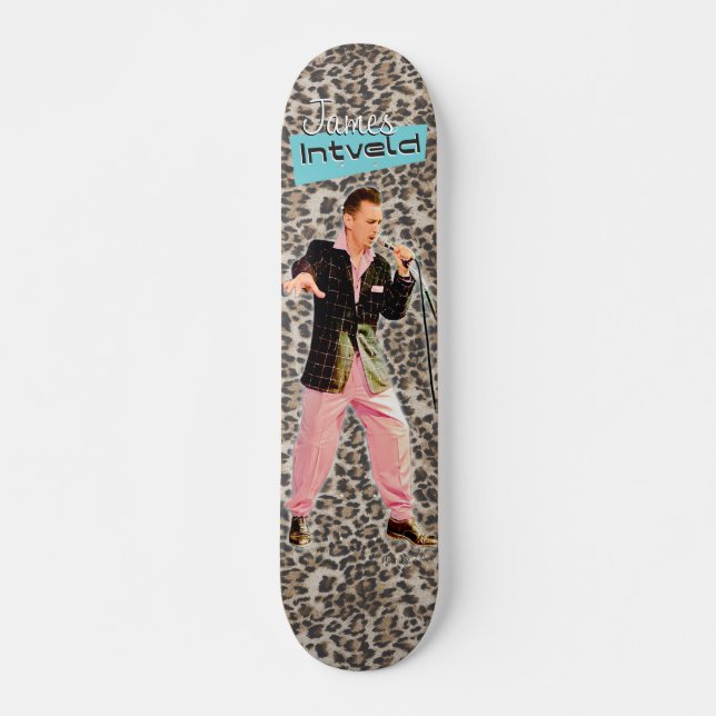 Skateboard James Intveld Rockabilly Leopard (Devant)