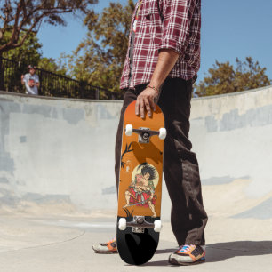 Skateboard Japonais Dragon Tattoo Samurai Guerrier