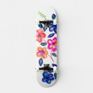 Skateboard Jardin fleuri