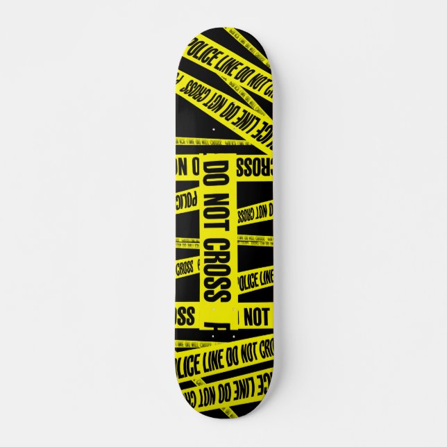 Skateboard Jaune ne transcendez pas la scène de crime Zones d (Devant)