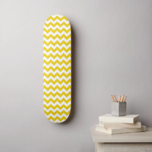 Skateboard Jaune Zigzag, Jaune Chevron, Motif géométrique