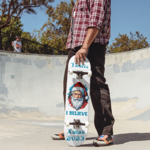 Skateboard Je crois en le style Graffiti du Père Noël