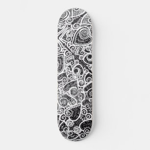 Skateboard Je T'Aime Design D'Art Abstrait Scratch