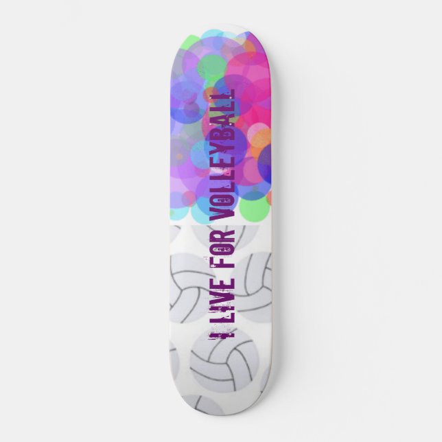 SKATEBOARD JE VIS POUR LE VOLLEYBALL (Recto)