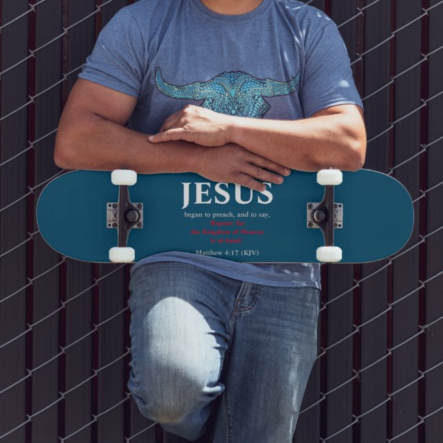 Skateboard Jésus Commença À Prêcher. Matthieu 4:17 (Extérieur 3)
