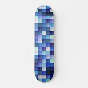 Skateboard Jeu vidéo Pixels Carré bleu Motif