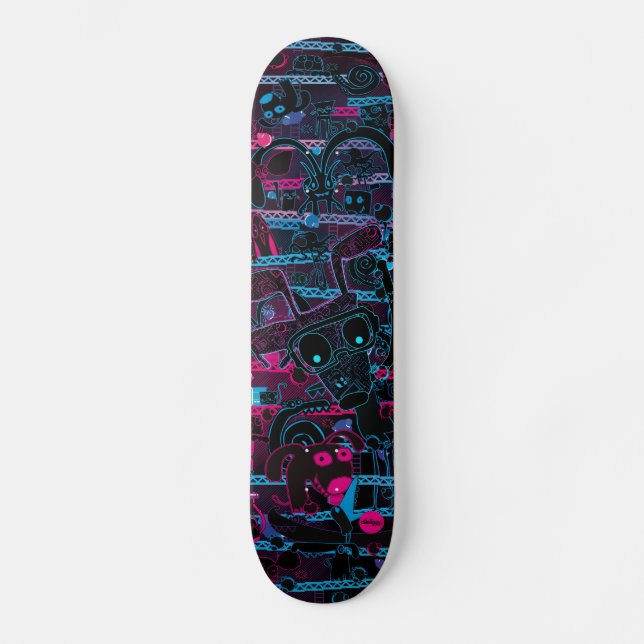 Skateboard Jeux vidéo dans la planche à roulettes foncée (Recto)