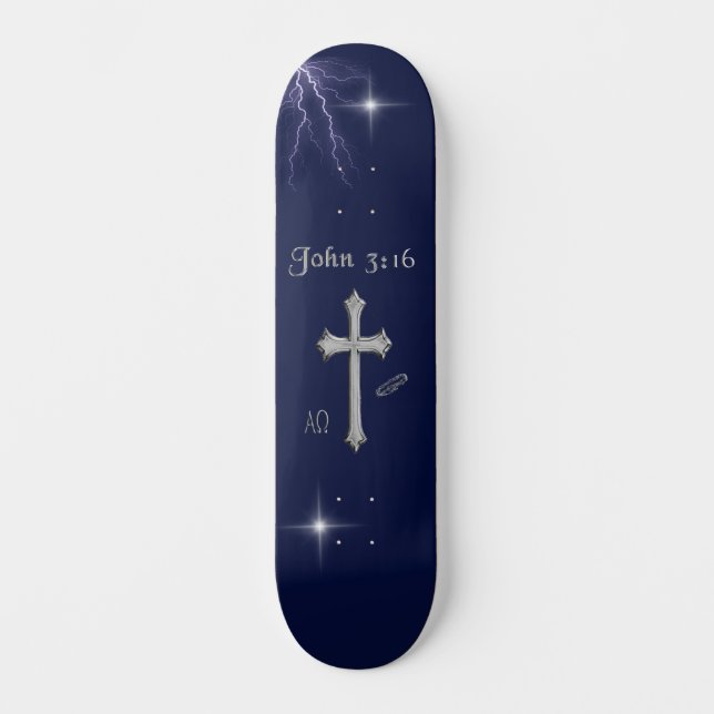 Skateboard John 3:16 Bible verse (Recto)