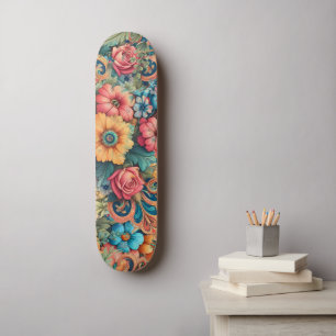 Skateboard Joli bouquet de fleurs