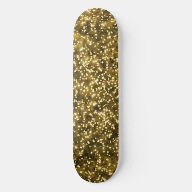 Skateboard Joli Bright Gold Jaune Faux Parties scintillant De (Recto)