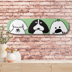 Skateboard Joli Dessin Cartoon Chien Jouant Conception Animau