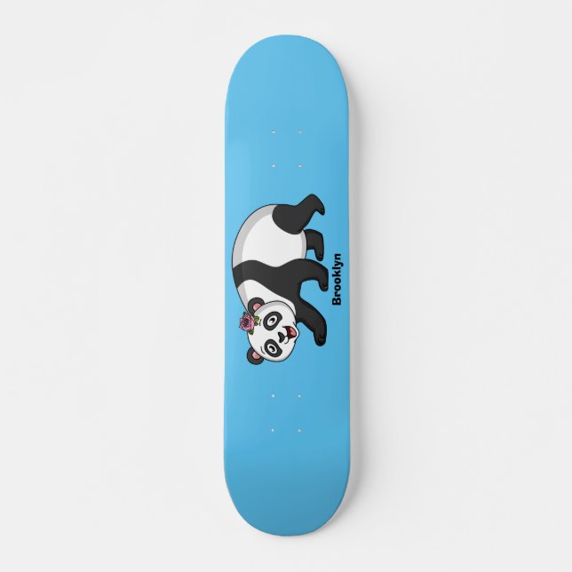 Skateboard Joli ours de panda joyeux avec dessin animé sur le (Devant)