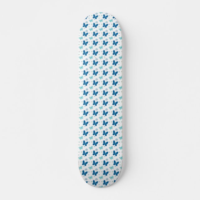 Skateboard Joli Papillons Bleus (Devant)