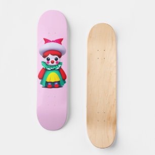Skateboard Joli petit clown rose