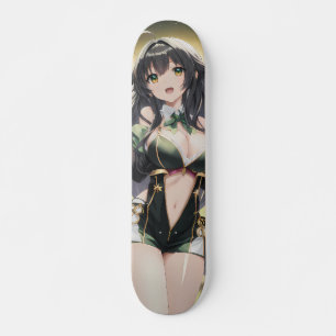 Skateboard Jolie fille Anime souriante