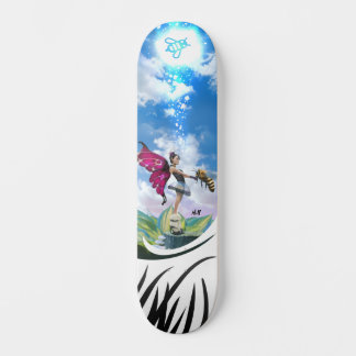 Skateboard Jolie fille Fairy Casting Magic Spell on Bumble Be