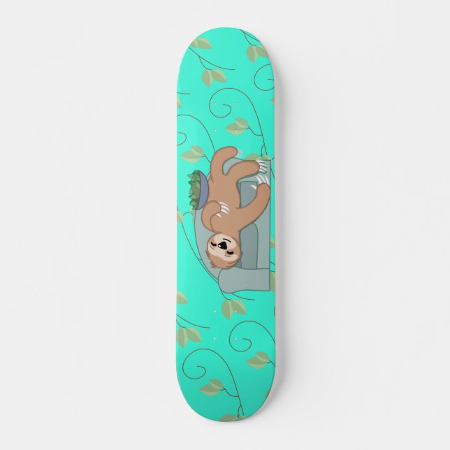 Skateboard Jolie Parcelle Qui Dort Être Laze Jungle Tropicale (Devant)