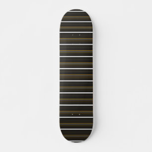 Skateboard Jolies rayures noires jaunes