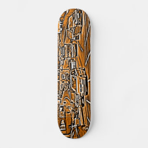 Skateboard Jonction de boîte en orange