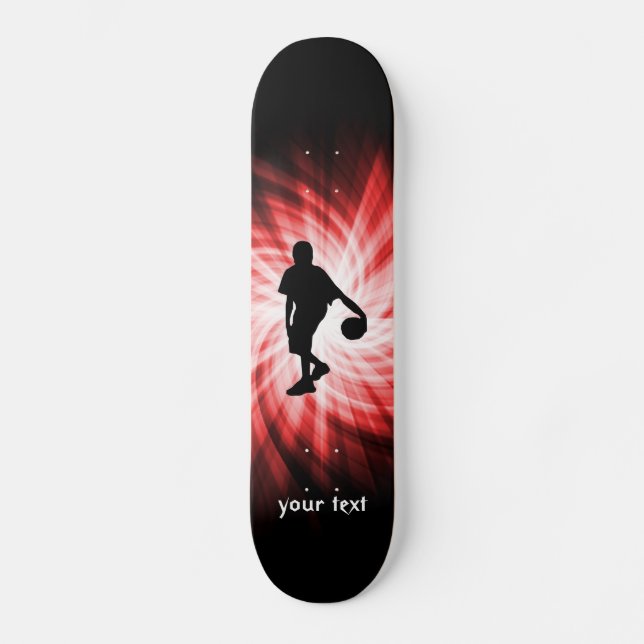 Skateboard Joueur de basket ; Rouge (Recto)