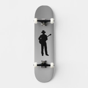 Skateboard Joueur de guitare avec chapeau personnel