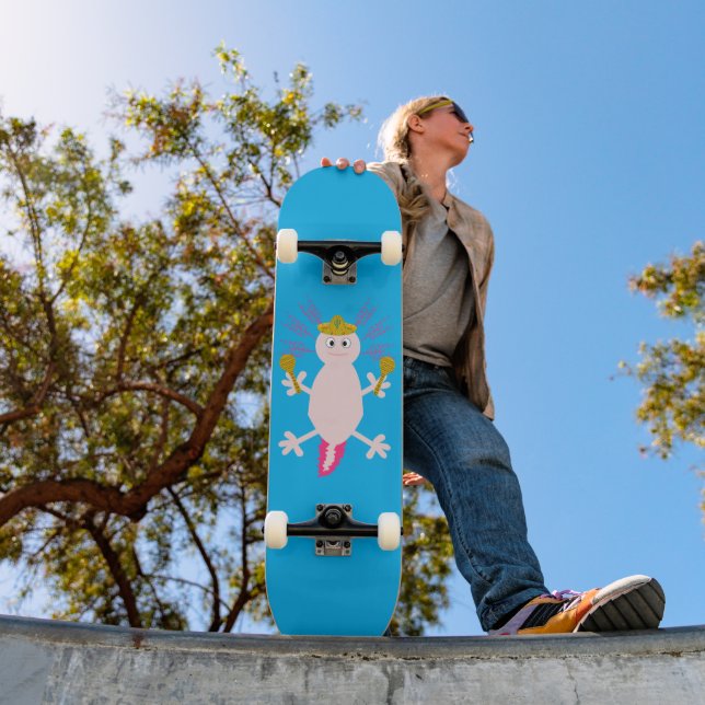 Skateboard Jour de l'Axolotl mexicain mort (Extérieur 1)
