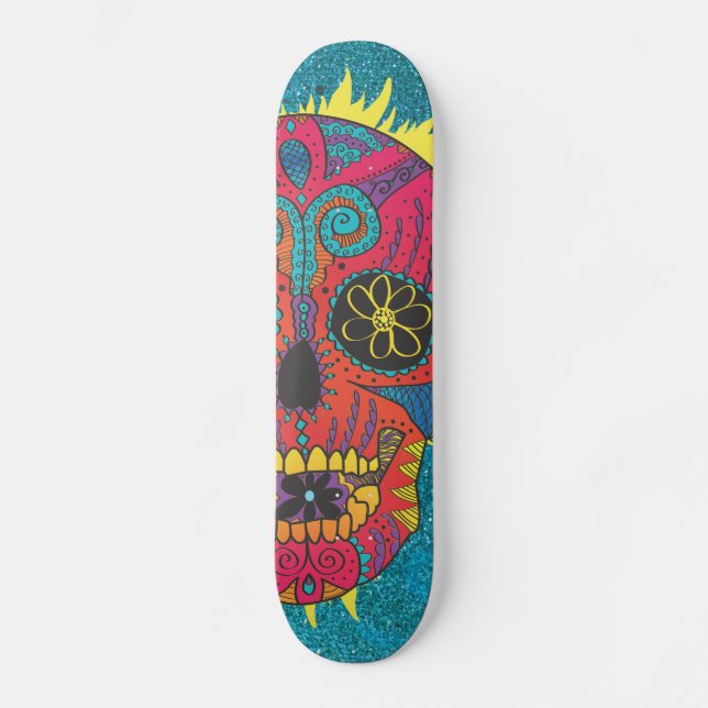 Skateboard Jour de parties scintillant de la conception de ta (Recto)