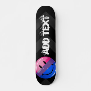Skateboard Joyeux drapeau de la fierté de bisexualité brillan