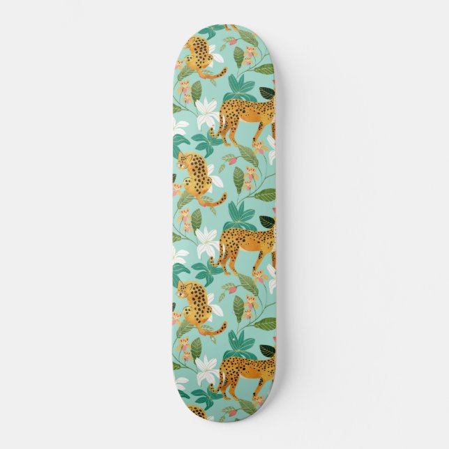 Skateboard Jungle de Cheetah, faune Nature Wild Cats Tigers (Recto)