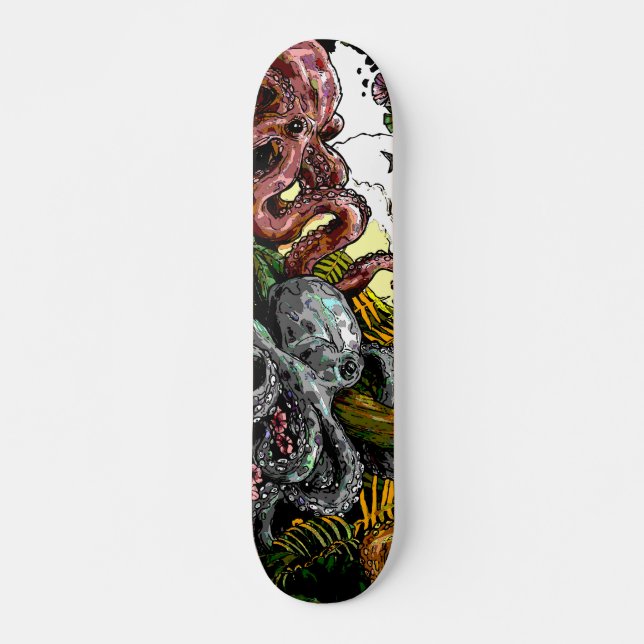 Skateboard jungle de poulpe (Devant)