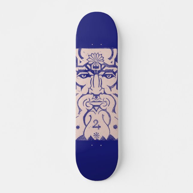 Skateboard Jupiter Zeus Roi des Dieux Mythologie grecque Bleu (Devant)