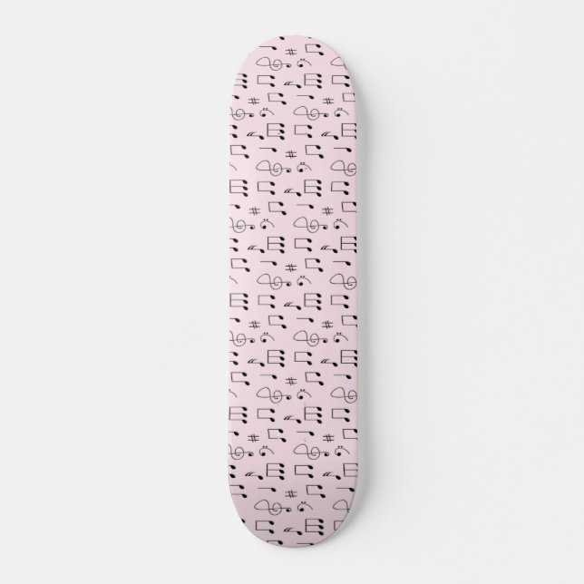 Skateboard Juste Noté rose (Devant)