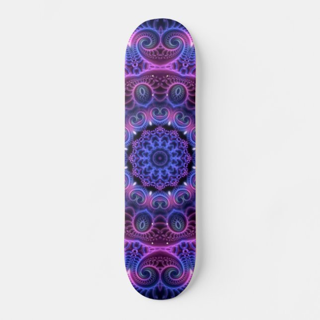 Skateboard Kaleidoscope Apophyse Coeurs Mandala (Recto)
