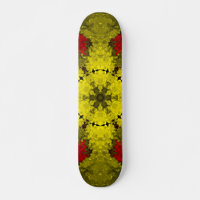 Kaleidoscope psychédélique Fleur rouge et jaune