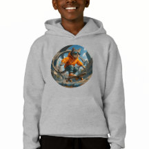 Skateboard Kat Hoodie – Liberté en Mouvement