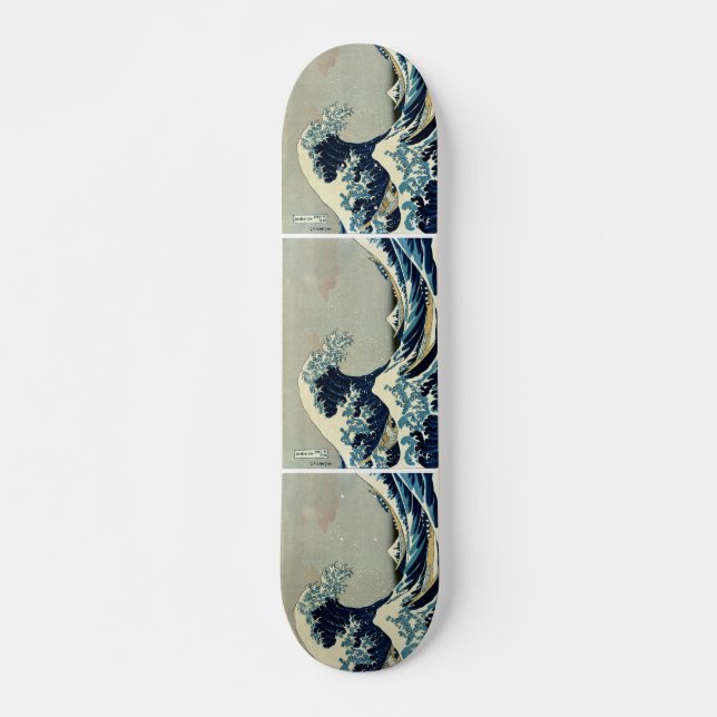 Skateboard Katsushika Hokusai dans La Grande Vague au large d (Devant)