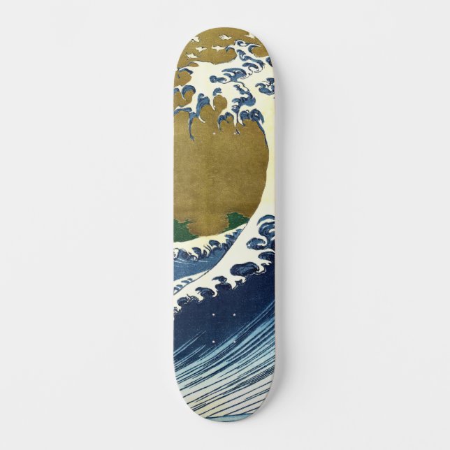 Skateboard Katsushika Hokusai - Grande vague colorée (Recto)