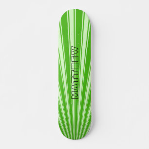 Skateboard Kelly green Color Stripe Funky Motif