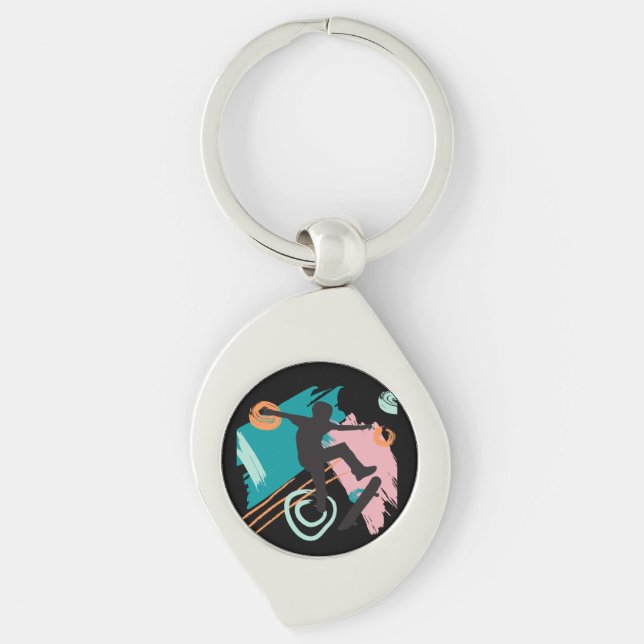 Skateboard Keychain (Front)