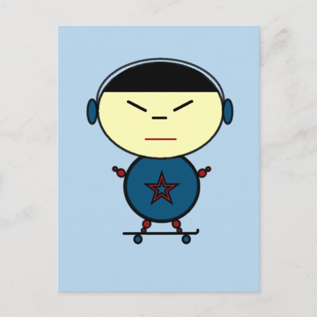 Skateboard Kid Postcard (Front)