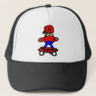 Skateboard Kid Trucker Hat