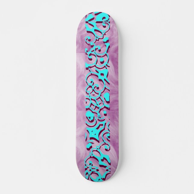 Skateboard Kimberly Purple Plume Wingnut Designer (Devant)