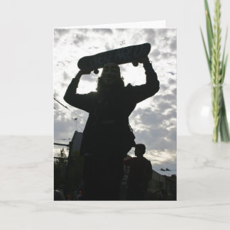 Skateboard King greeting card