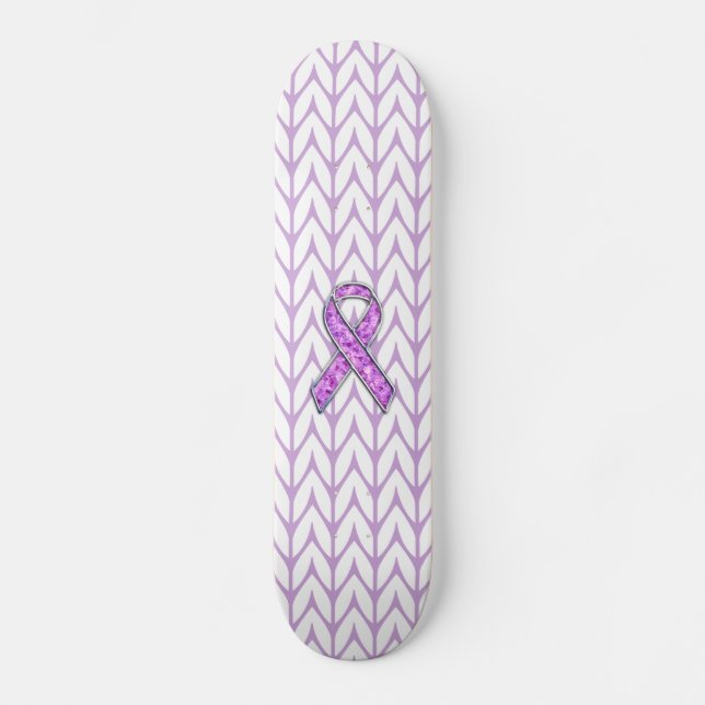 Skateboard Knit de sensibilisation au ruban rose de style cri (Recto)