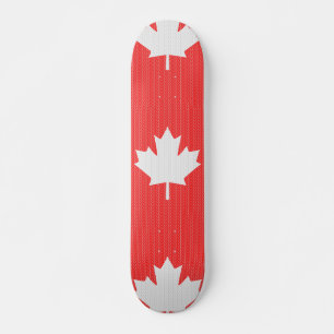 Skateboard Knit Style Maple Leaf Knitting Motif