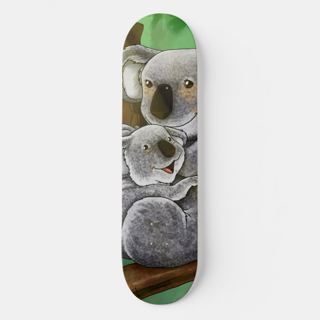 Skateboard Koala et bébé mignons (Recto)