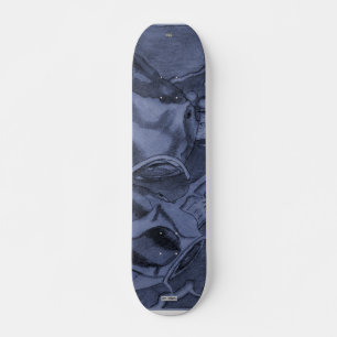Skateboard Koi (bleu)