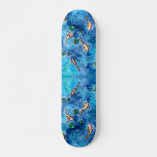 Skateboard Koi Pond dans la pluie